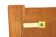 Teak spiegel met zilverkleurige accenten