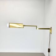 Large 77cm  omi swing arm brass acryl glass wall light italy 1970s