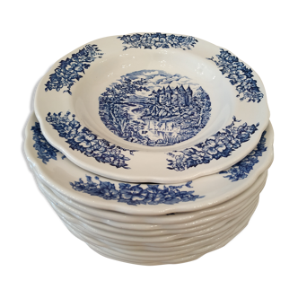 12 english style hollow plates