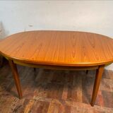 Teak dining table Zebrano MCM