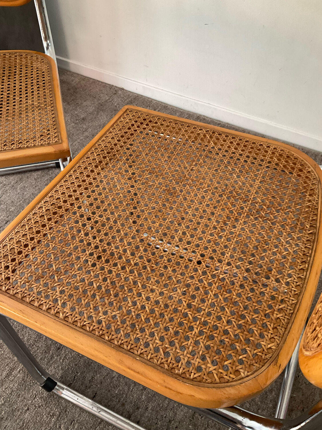 Pair of chairs Marcel Breuer Cesca B32