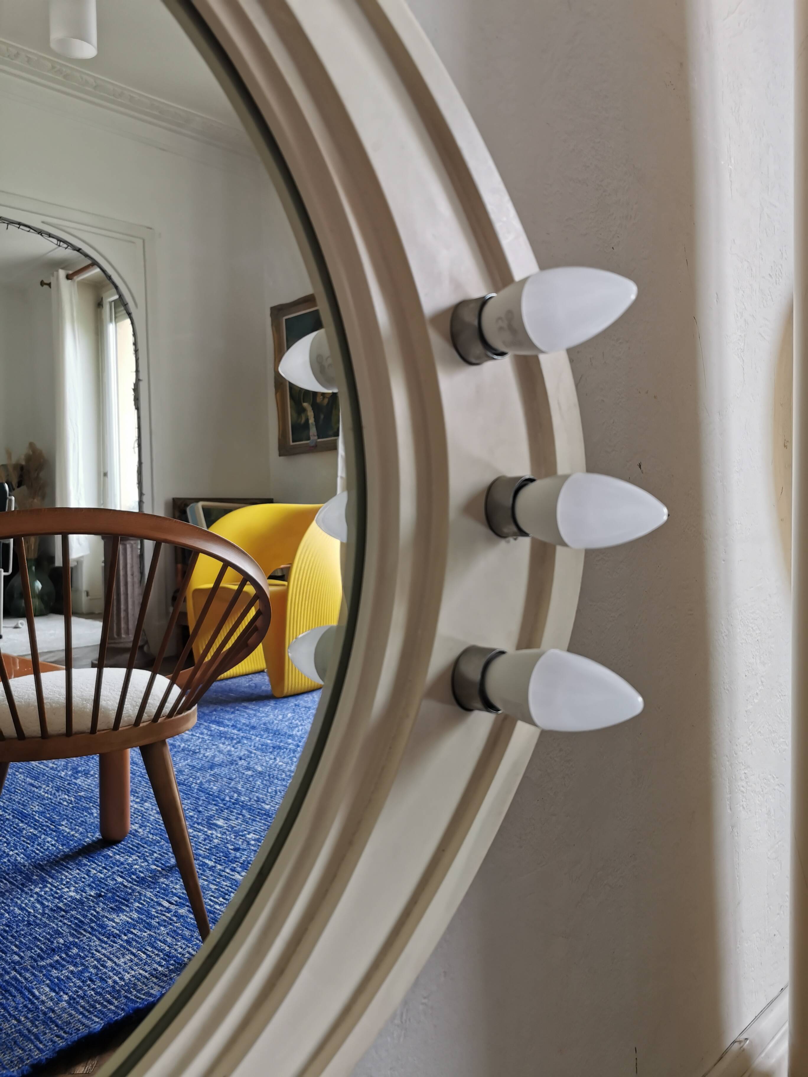 Miroir vintage rétro éclairé