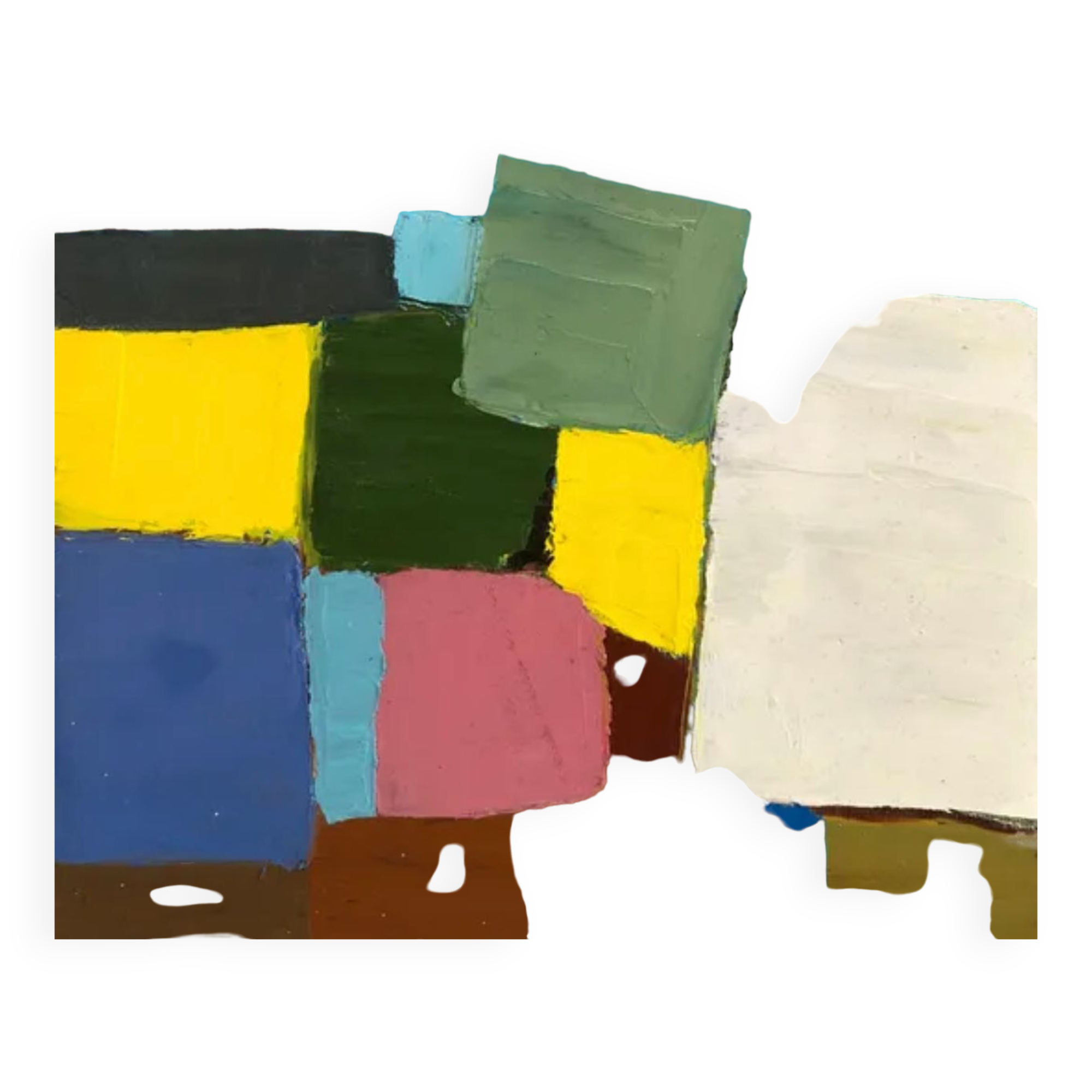Tableau huile au couteau abstrait contemporain