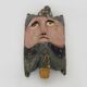 Ancien masque mexicain en bois sculpté polychrome. Années 50