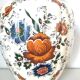Vase potiche fleurie faïence Hubert Bequet