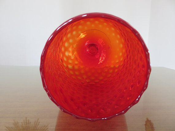 Italy 60s 70s red glass vase