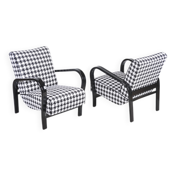 Fauteuils Art Déco par Koželka et Kropáček, tchèque, années 1930, ensemble de 2