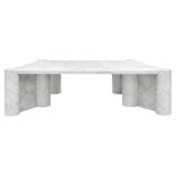 Jumbo Square Coffee Table by Gae Aulenti for Knoll, 1965, White Carrara, Italy