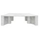 Table basse Jumbo Square par Gae Aulenti pour Knoll, 1965, Marbre blanc de Carrare, Italie