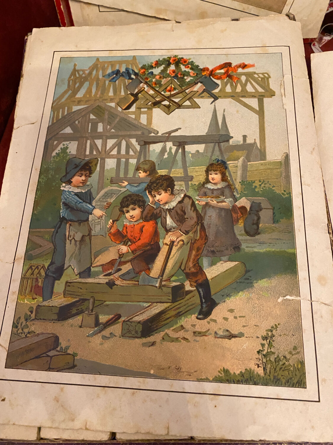 19th century wooden cube set