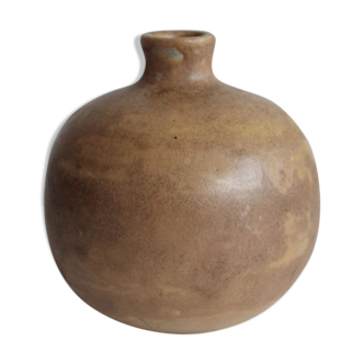 Vase ball in sandstone by Jean Langlade Art Nouveau early 1900 Puisaye school Carriès