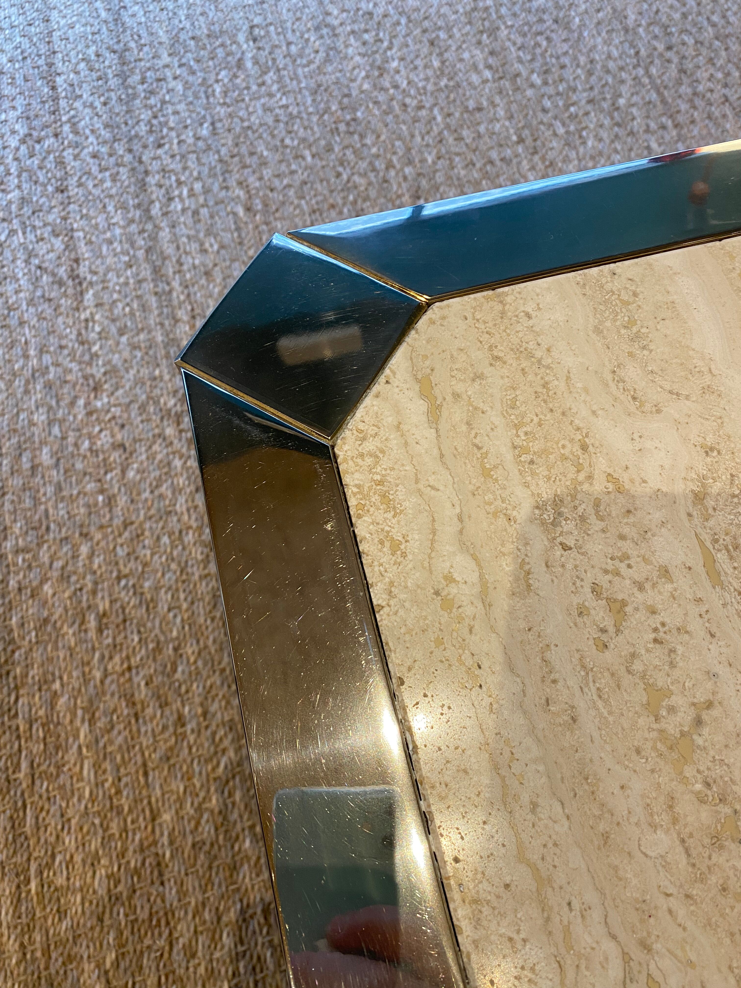 Vintage travertine coffee table