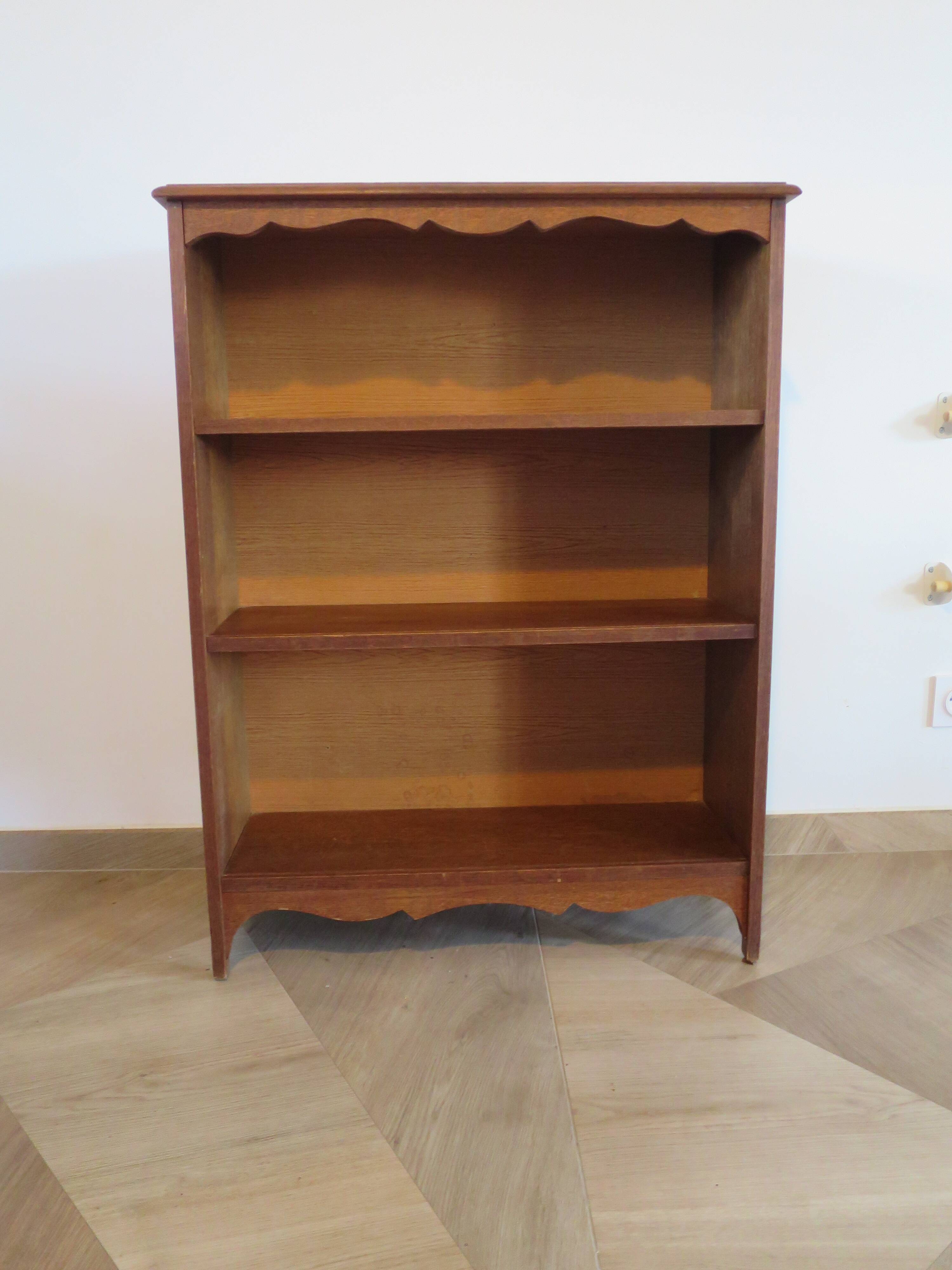 Set of 2 bibus 3 levels - oak color - bookcase shelves