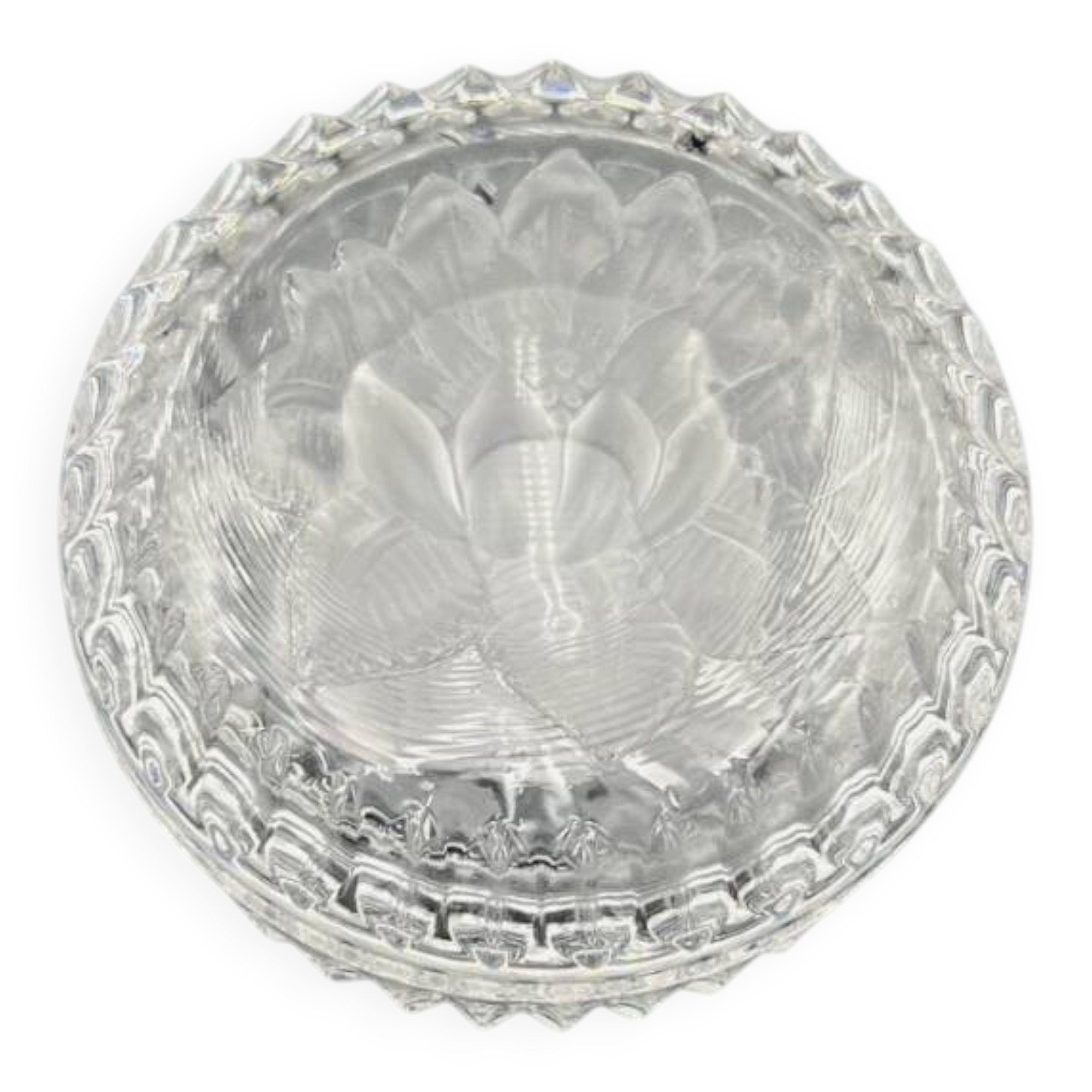 Small crystal candy box with floral decoration - 637002