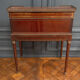 Mahogany cylinder desk nineteenth style Louis XVI red marble