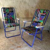Pair of folding camping chairs "Lafuma"