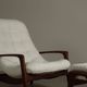 Vintage Teak "Scoop" chair with ottoman by R.Huber & Co