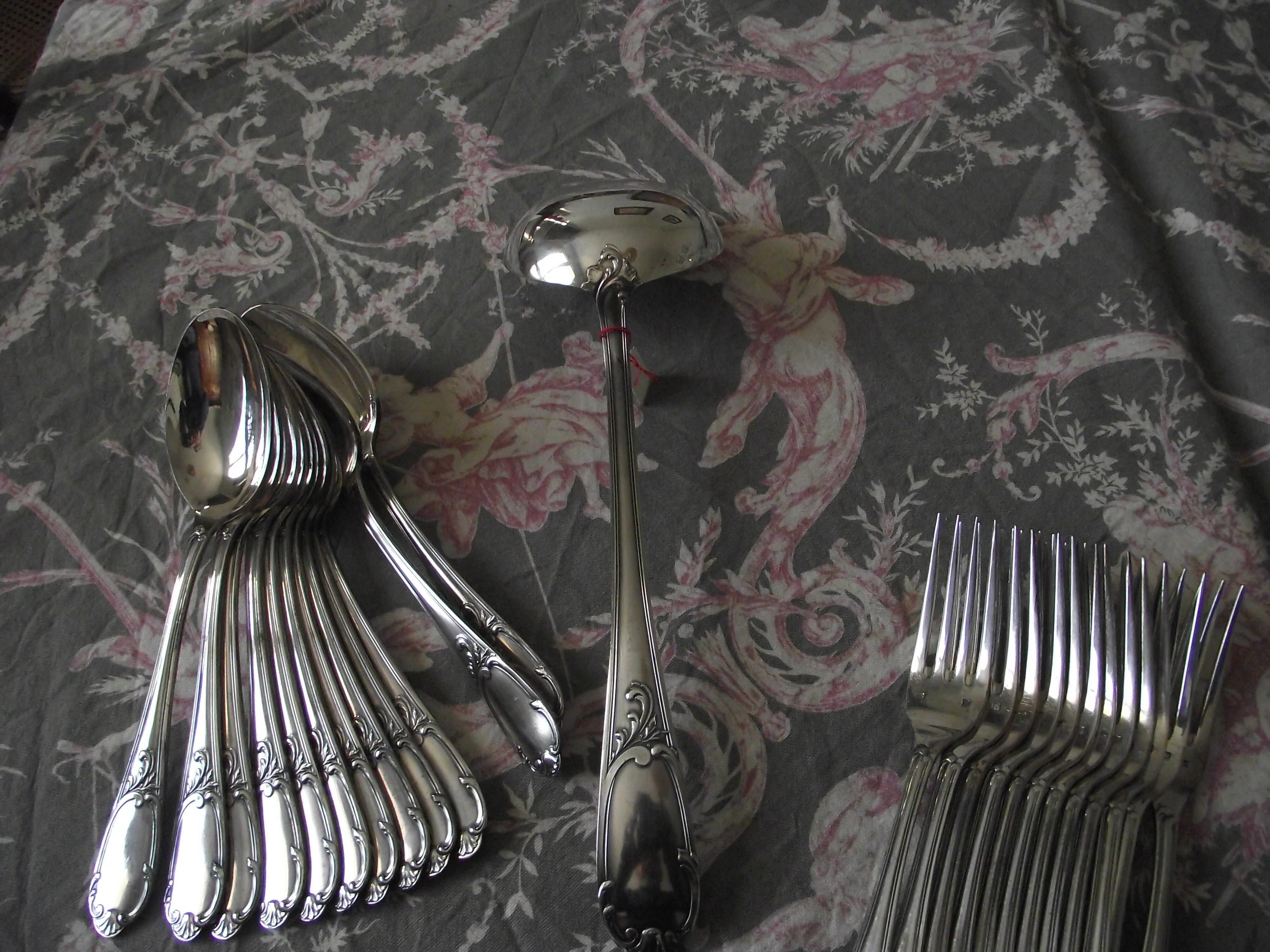 Housewife 37 pieces in silver metal by François Frionnet