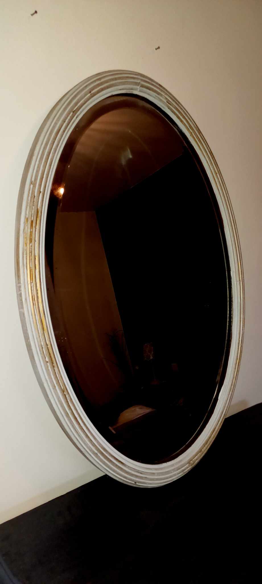 Bevelled antique dressing table mirror