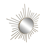 Vintage brass sunburst mirror 1970s