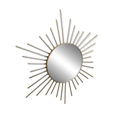 Vintage brass sunburst mirror 1970s