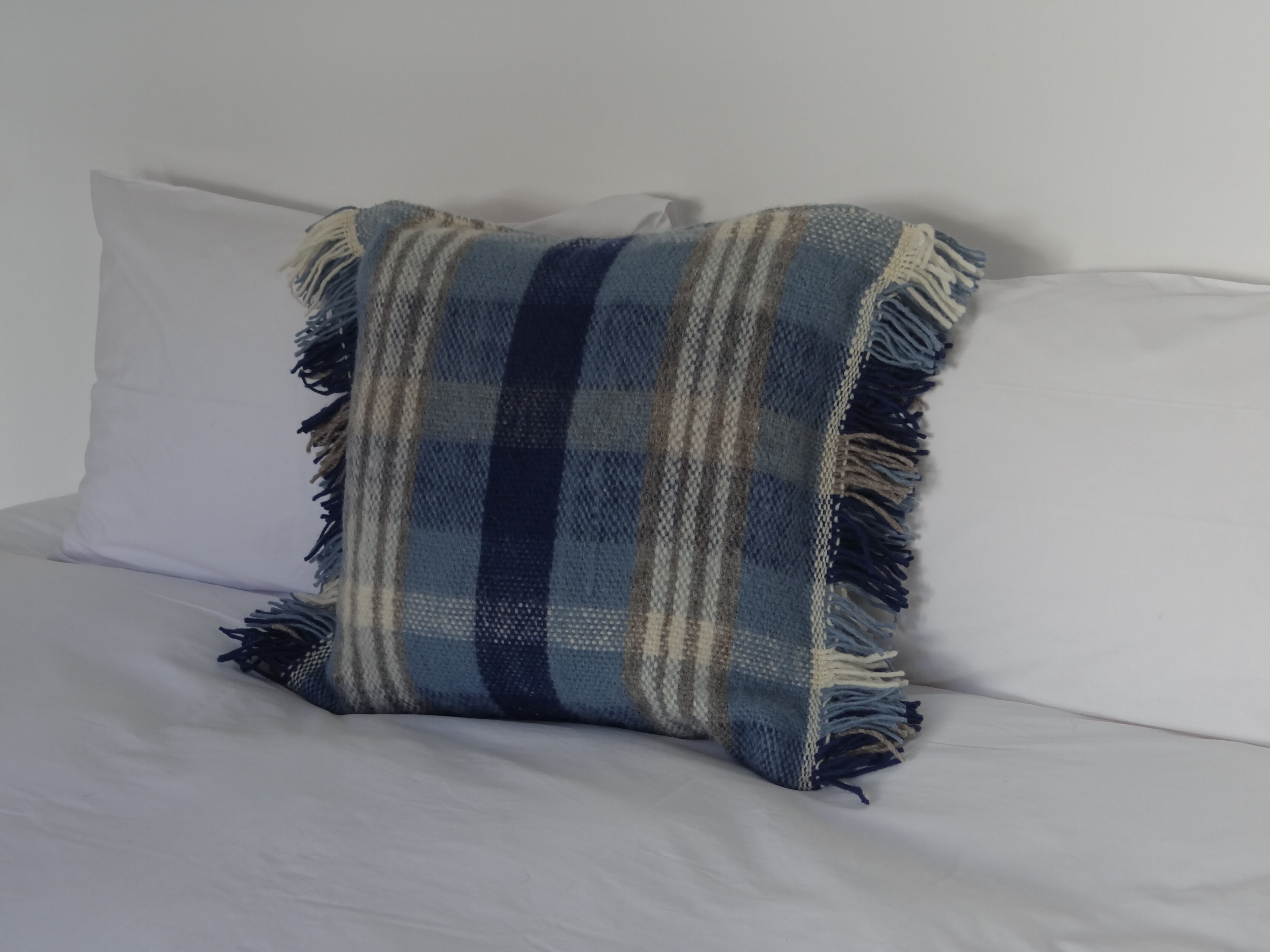 BHV - coussin carré bleu
