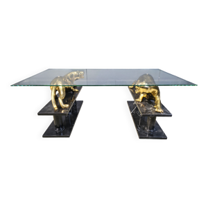 Table basse jaguar en - laiton