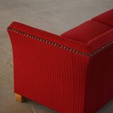 Art Deco three-seater canapé by a Danish cabinetmaker, Flemming Lassen style, 1940s.