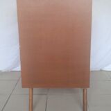 Vintage wood and rattan chest of drawers