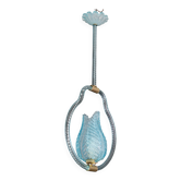 Chandelier en verre de Murano bleu clair par Barovier e Toso, années 1950.