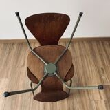 Pair of 3107 chairs - wood & metal