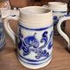 Lot of 4 Alsatian stoneware mugs signed Rémy Belsdorf.