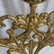 Set of 3 gilt metal candlesticks from the early 20th century.
