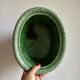 Vintage barbotine dish with fruit decorations