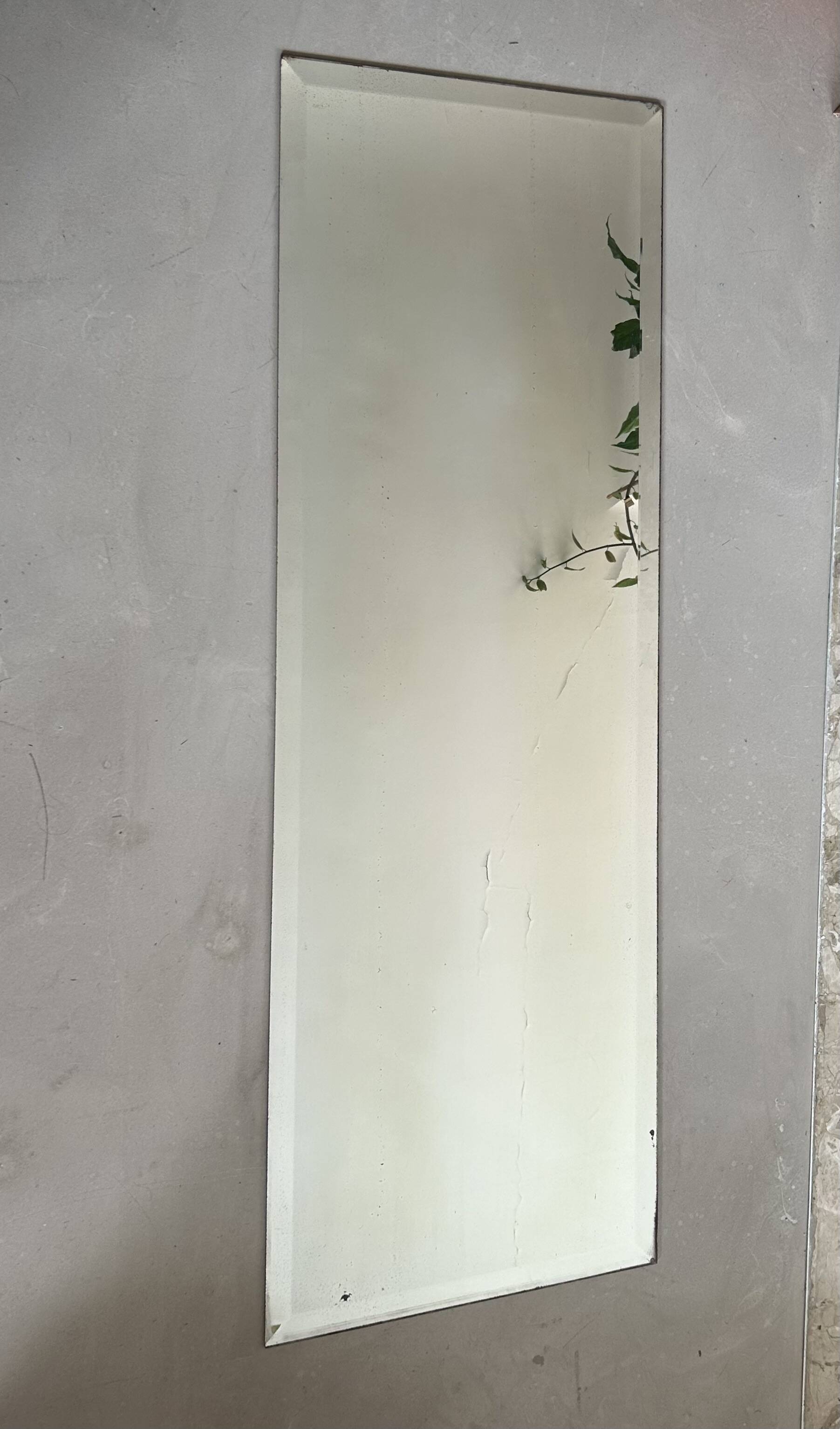 Antique bevelled mirror 48x144
