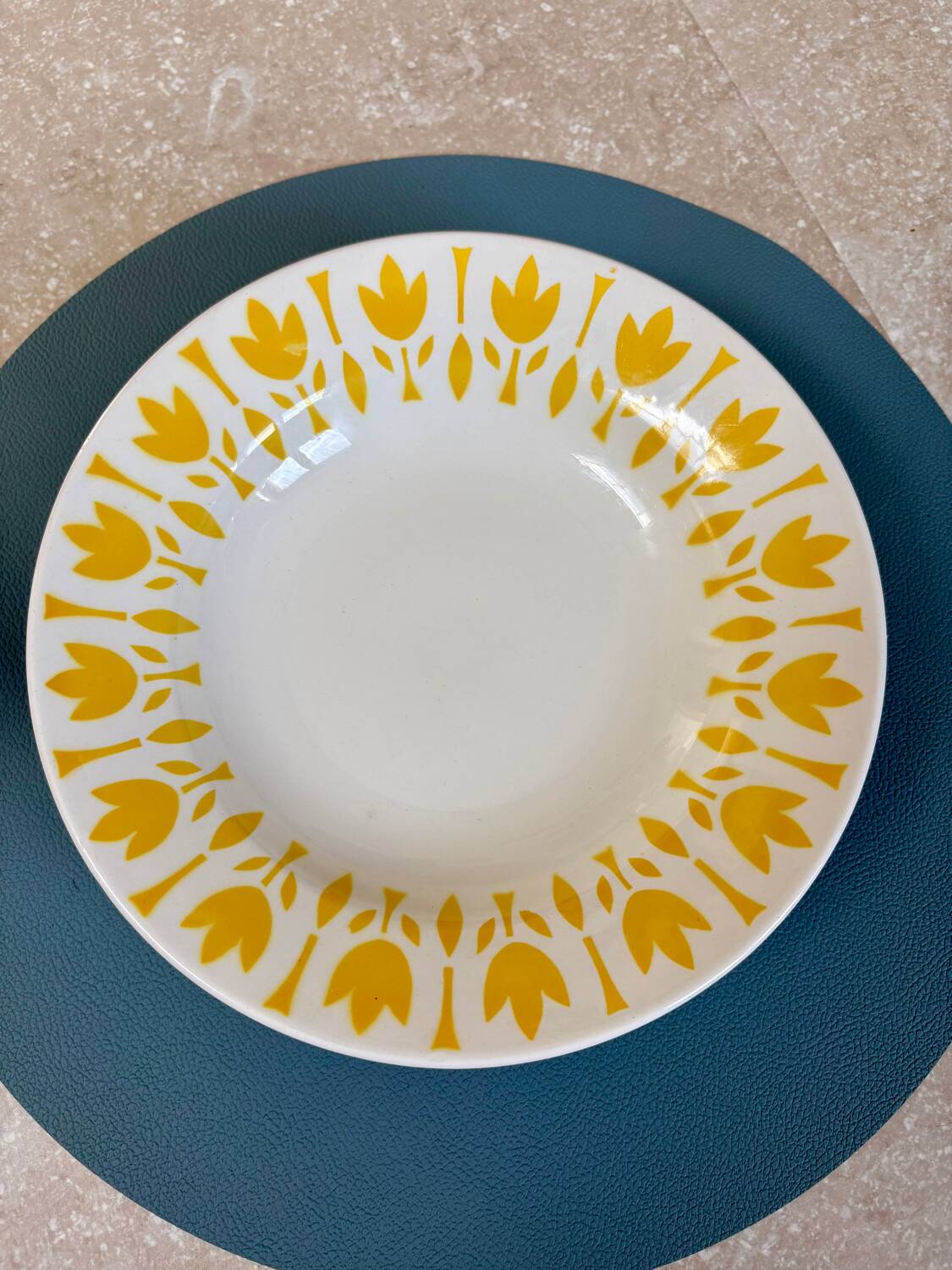 Set of 5 deep plates Lys Digoin Sarreguemines