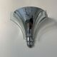 Art Deco modernist wall lamp, chrome and sandblasted glass, France 1930