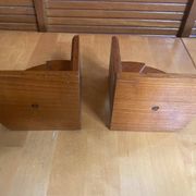 Pair of Vintage Art Deco Wooden Bookends Made in France #E068
