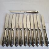 12 Silver-Plated Dessert Knives with Stainless Steel Blades Nogent