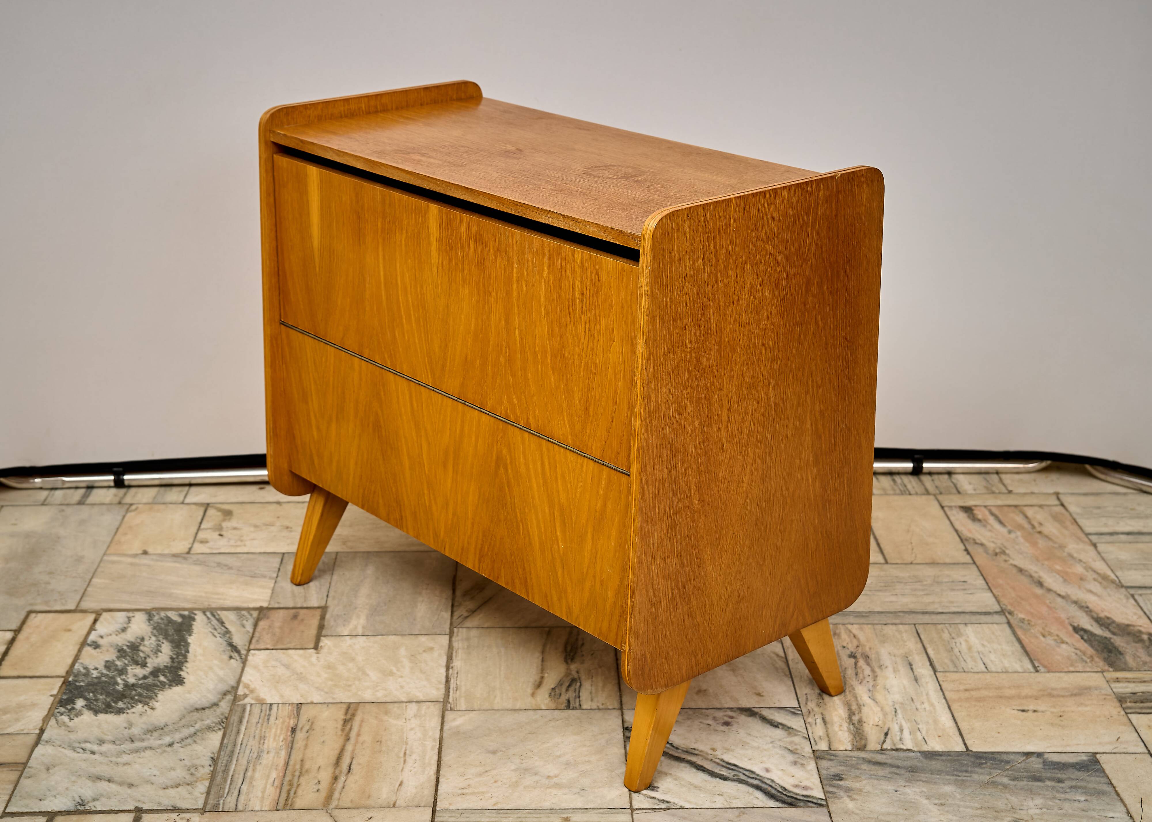 Vintage Bedding Cabinet 1960s Czechoslovakia