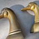 Paire de canards en laiton serre-livres