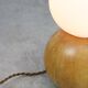 Vintage Italian Wooden and Opaline Table Lamp