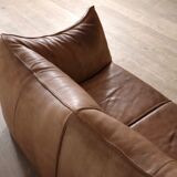 Le Bambole sofa in buffalo leather by Mario Bellini for B&B Italia, 1970s