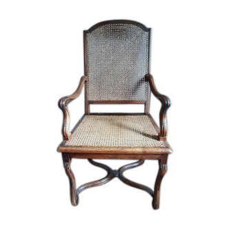 Cane office chair, 19th century