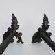 Paire de chenets de cheminée en bronze et fonte. Début XXème