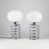 Pair of spring lamps, 1970s