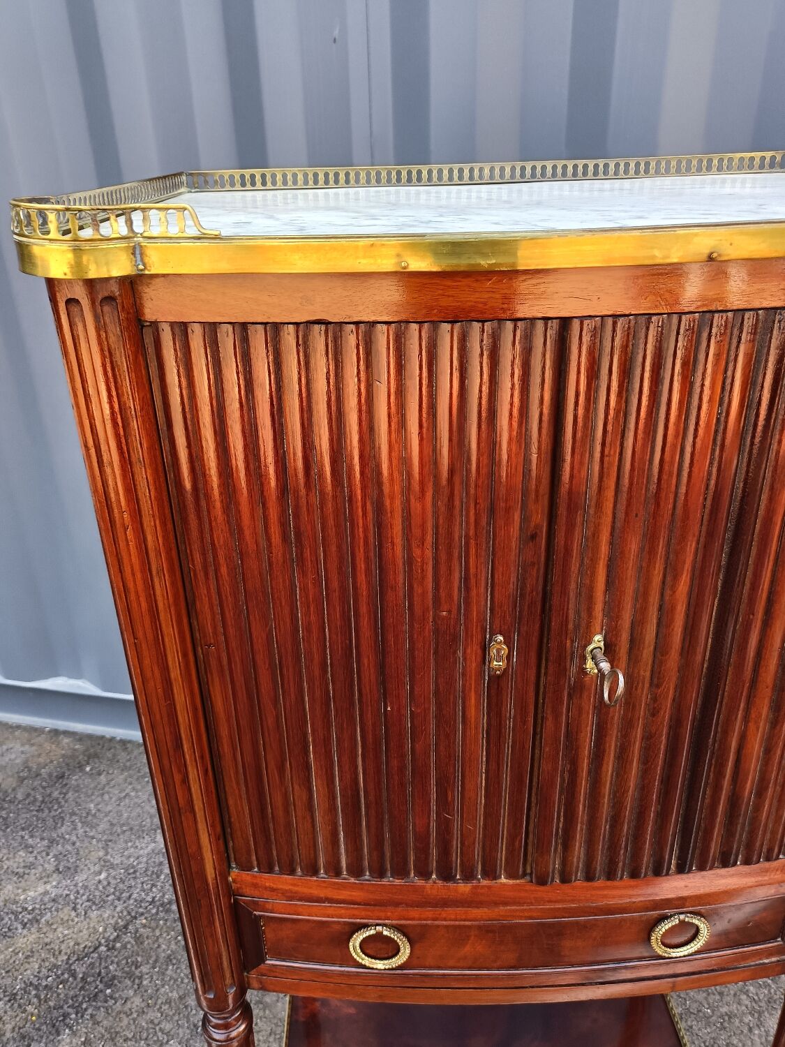 Chest of drawers style Louis XVl old marble tray