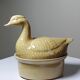 Small vintage terrine GEO from the 50s-60s, beige ceramic duck.