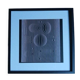 Vintage optical art tableau – black and white linear composition – frame 40x40cm