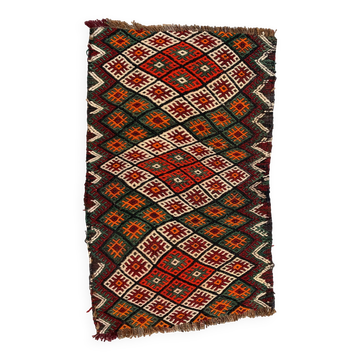Vintage turc Mini Kilim 97x59 cm laine petit Kelim Runner, shabby Chic